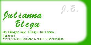 julianna blegu business card